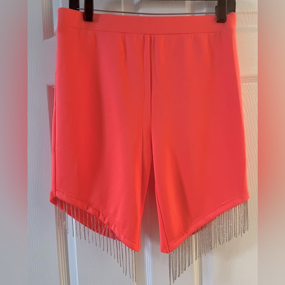 Never-worn-before. Hot pink biking shorts.